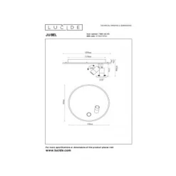 Lucide JUBEL Plafonnière-Zwart .-Ø40-LED Dimb.-5W-2700K Hot