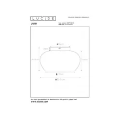 Lucide JUDI Plafonnier Ø30cm H22cm Zwart /smoke glas Discount
