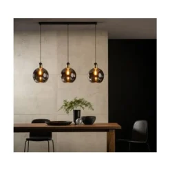 Lucide JULIUS Hanglamp 3x E27/25W Smoke Glas New