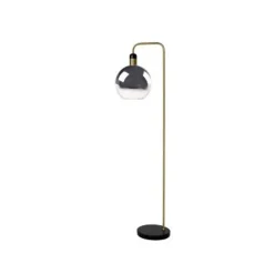 Lucide JULIUS Vloerlamp E27/25W Smoke glas/ Zwart Marmer Clearance
