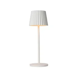 Lucide JUSTINE Tafellamp Buiten-Wit-LED Dimb.-2W-2700K-5V Clearance