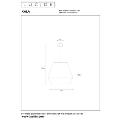 Lucide KALA - Hanglamp - Ø 40 cm - 1xE27 - Taupe Best