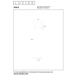 Lucide KALA - Vloerlamp - Ø 40 cm - 1xE27 - Taupe Best