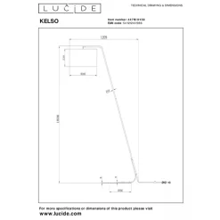 Lucide KELSO - Vloerlamp - 1xE27 - Zwart Sale
