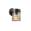 Lucide KEPPEL - Wandlamp Buiten - 1xE27 - IP23 - Zwart Outlet