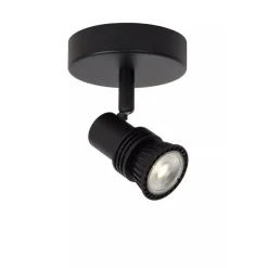 Lucide KIANTI - Wandspot / Wandlamp - Ø 10 cm - 1xGU10 - Zwart Discount