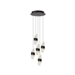 Lucide KLIGANDE Hanglamp-Zwart-Ø30-LED Dimb.-8W-2700K Discount