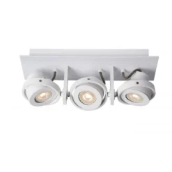 Lucide LANDA - Plafondspot - LED Dim to warm - GU10 - 3x5W 2200K/3000K - Wit Clearance