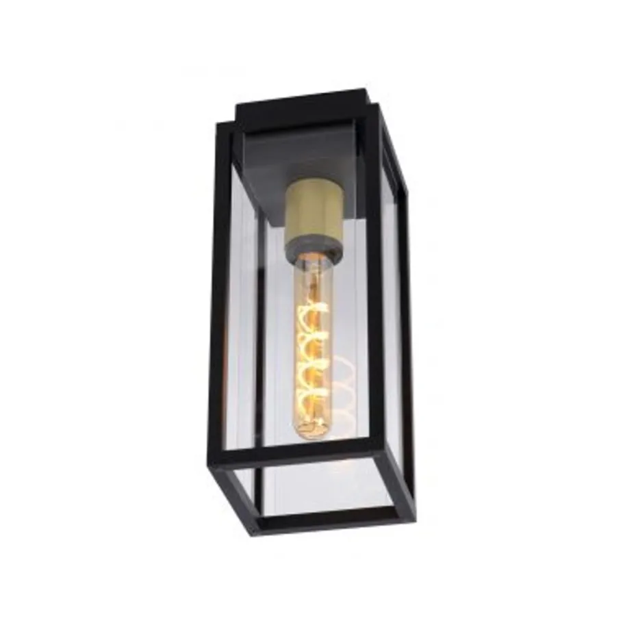 Lucide LAURENS Plafonnière Buiten-Zwart-1xE27-15W-IP54 Online