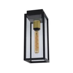 Lucide LAURENS Plafonnière Buiten-Zwart-1xE27-15W-IP54 Online