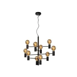 Lucide LEANNE - Hanglamp - Ø 65 cm - 10xE27 - Zwart Hot