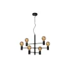 Lucide LEANNE - Hanglamp - 6xE27 - Zwart Outlet