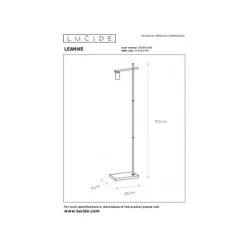 Lucide LEANNE Vloerlamp E27/40W Zwart Clearance