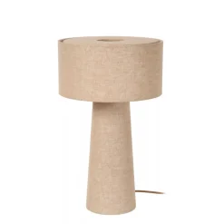 Lucide LEEROY Tafellamp-Taupe-1xE27-240W-Linnen Sale