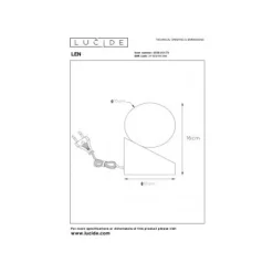 Lucide LEN - Tafellamp - Ø 10 cm - 1xG9 - Hout Online