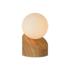 Lucide LEN - Tafellamp - Ø 10 cm - 1xG9 - Licht hout Outlet