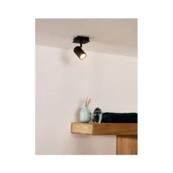 Lucide LENNERT Plafondspot 5W/GU10 Mat Zwart Outlet