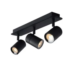 Lucide LENNERT Plafondspot 3x5W/GU10 Mat Zwart Outlet