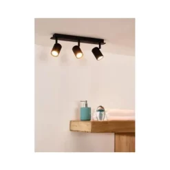 Lucide LENNERT Plafondspot 3x5W/GU10 Mat Zwart Outlet