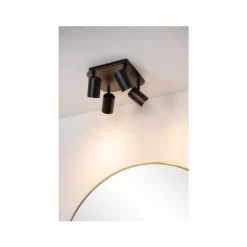 Lucide LENNERT Plafondspot 4x5W/GU10 Mat Zwart Discount