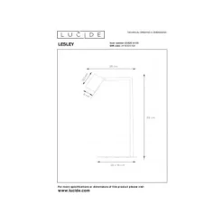 Lucide LESLEY - Bureaulamp - 1xGU10 - Zwart Online