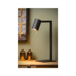 Lucide LESLEY - Bureaulamp - 1xGU10 - Zwart Online
