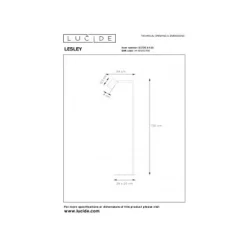 Lucide LESLEY - Leeslamp - 1xGU10 - Zwart