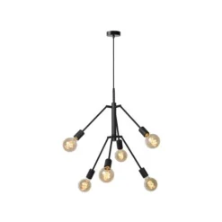 Lucide LESTER - Hanglamp - 6xE27 - Zwart Sale