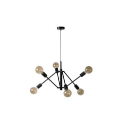 Lucide LESTER - Hanglamp - 6xE27 - Zwart Sale