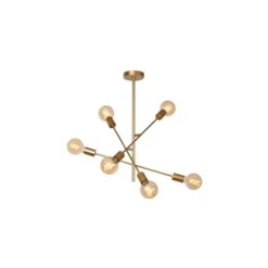 Lucide LESTER Plafonnière-Mat Go.-6xE27-40W-Metaal Online