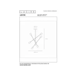 Lucide LESTER Plafonnière-Mat Go.-6xE27-40W-Metaal Online