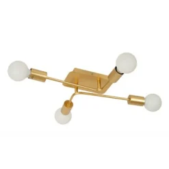 Lucide LESTER Plafonnière-Mat Go.-4xE27-40W-Metaal Outlet