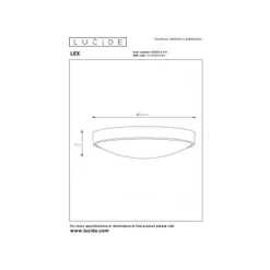Lucide LEX Plafondlicht 1xE27 D25cm Wit Hot