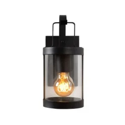 Lucide LINDELO - Wandlamp Buiten - 1xE27 - IP23 - Zwart Discount