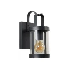 Lucide LINDELO - Wandlamp Buiten - 1xE27 - IP23 - Zwart Discount