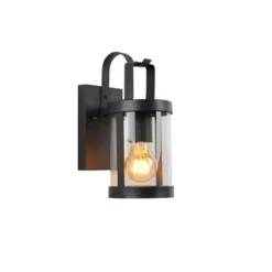 Lucide LINDELO - Wandlamp Buiten - 1xE27 - IP23 - Zwart