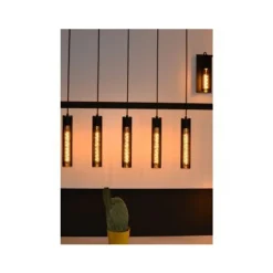 Lucide Lionel - Hanglamp - 5xE27 - Zwart Discount