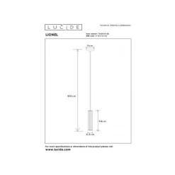 Lucide LIONEL Hanglamp 1xE27/40W Zwart Online
