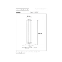 Lucide LIONEL Tafellamp 1xE27/40W Zwart Hot