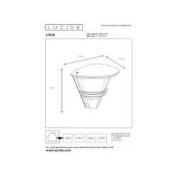 Lucide LIVIA - Wandlamp Buiten - 1xE27 - IP44 - Wit Clearance