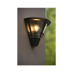Lucide LIVIA - Wandlamp Buiten - 1xE27 - IP44 - Zwart Outlet