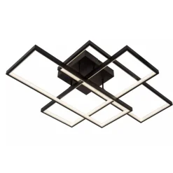 Lucide LOKERO - Plafonnière - LED Dimb. - CCT - 1x60W 2700K/4000K - Zwart Discount