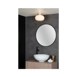 Lucide LORENA - Plafonnière Badkamer - Ø 23 cm - 1xE27 - IP44 - Opaal Hot