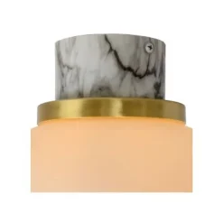 Lucide LORENA - Plafonnière Badkamer - Ø 23 cm - 1xE27 - IP44 - Opaal Hot