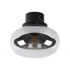Lucide LORENA - Plafonnière Badkamer - Ø 23 cm - 1xE27 - IP44 - Fumé Discount