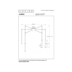Lucide LORENZ - Hanglamp - LED Dimb. - 6x0,7W 3000K - Zwart Discount