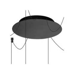 Lucide LORENZ - Hanglamp - LED Dimb. - 6x0,7W 3000K - Zwart Discount