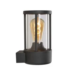 Lucide LORI - Wandlamp Buiten - Ø 12 cm - 1xE27 - IP44 - Antraciet