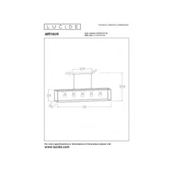 Lucide LUC.ARTHUR PENDEL 5XE27 ZWART Online