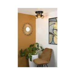 Lucide LUCAS Plafondspot-Mat Go.-3xE14-40W-Metaal Outlet